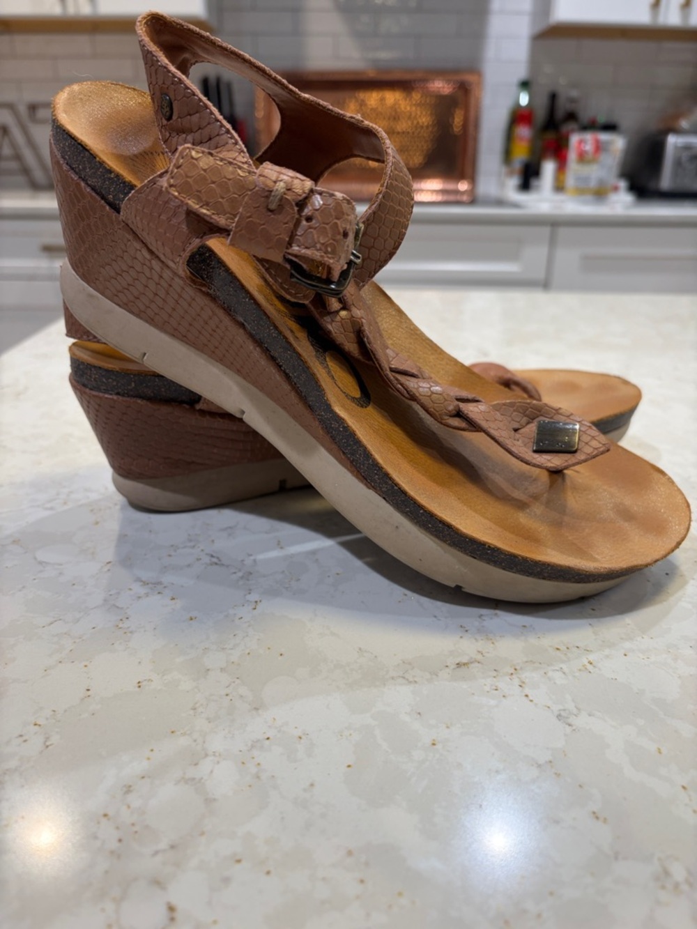 OTBT Graceville Tan Wedge Sandal - Stylish Comfort